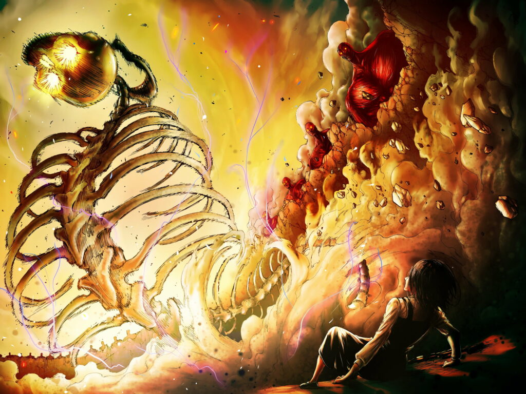 Devastating Titan Siege: The Rumbling Unleashed in Epic QHD Wallpaper