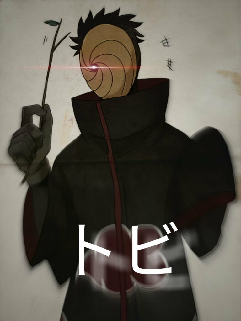 Tobi of the Akatsuki: A Captivating Anime Wallpaper featuring Obito and his Sharingan