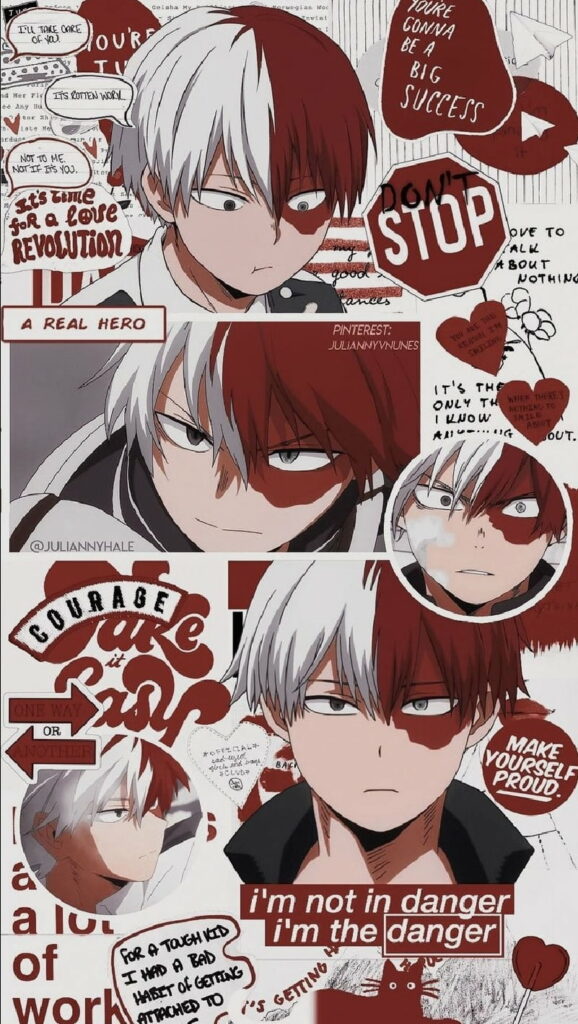Quirked Perfection: Todoroki's Aesthetic Anime Brilliance - An HD Phone Wallpaper Background Photo