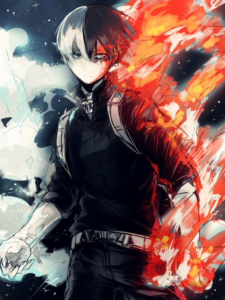 Todoroki from My Hero Academia: A Stunning HD Wallpaper for Anime Fans