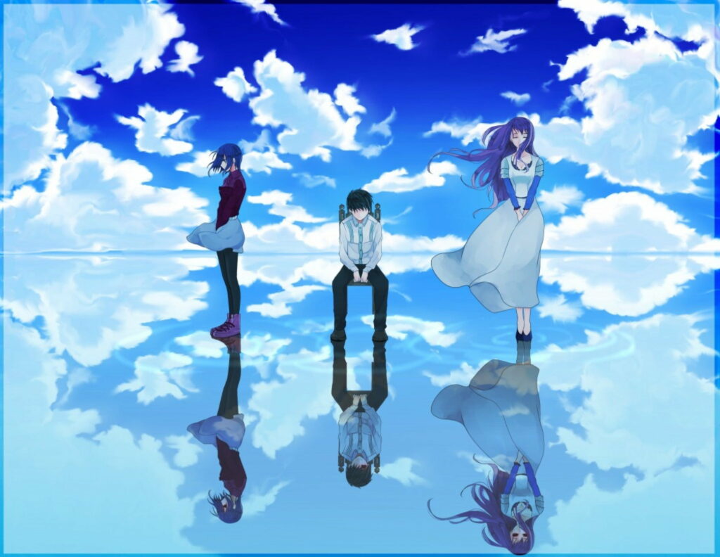 Ghouls of Tokyo: Kaneki's World in a Mesmerizing Sky Wallpaper