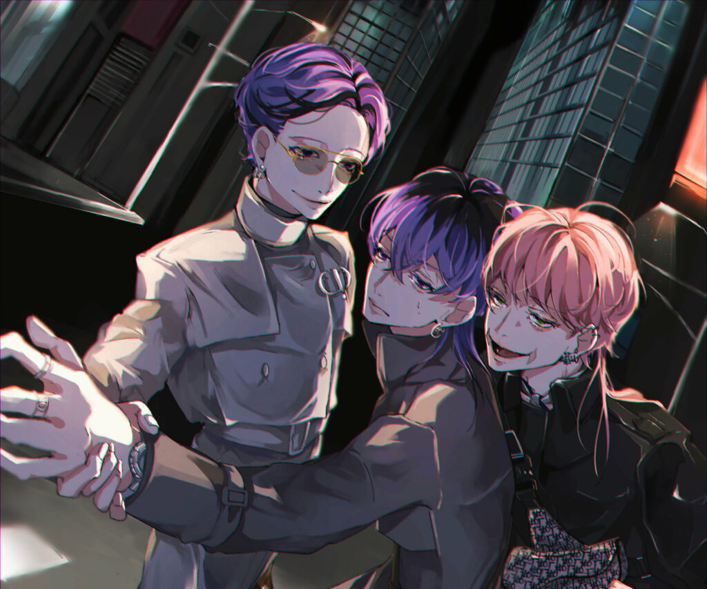 Tokyo Revengers trio: Ran, Rindo, and Sanzu in stunning anime wallpaper background photo