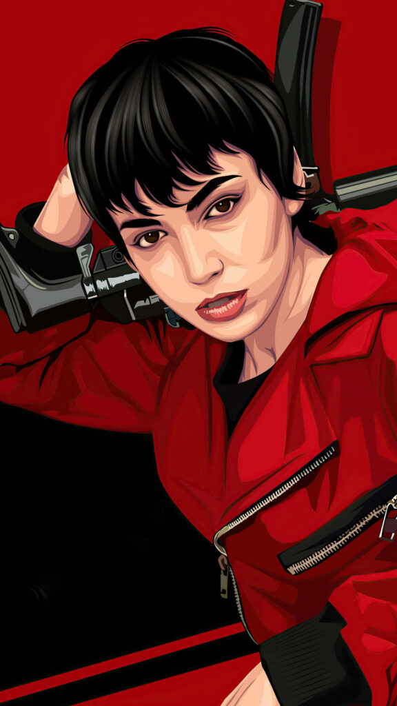 Crimson Vigilante: Tokyo Unleashed in a Scarlet Domain Wallpaper