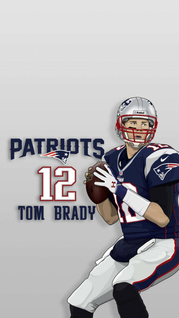 Tom Brady Iconic Patriots Jersey Wallpaper - Legendary Football Background