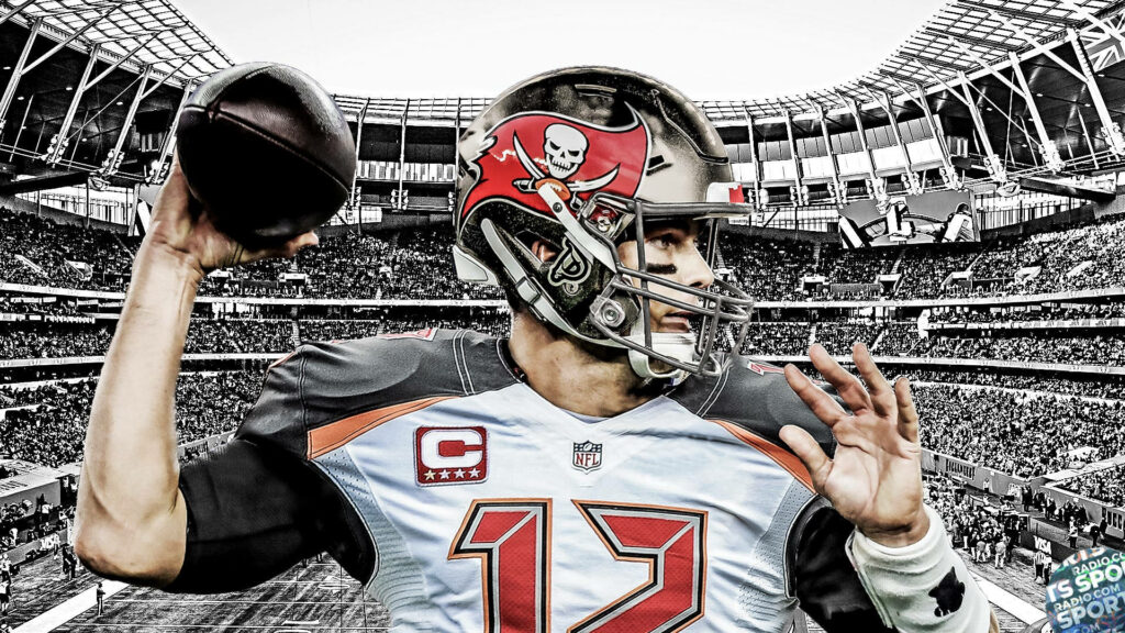 Tom Brady Buccaneers Wallpaper: Iconic NFL Throw Background