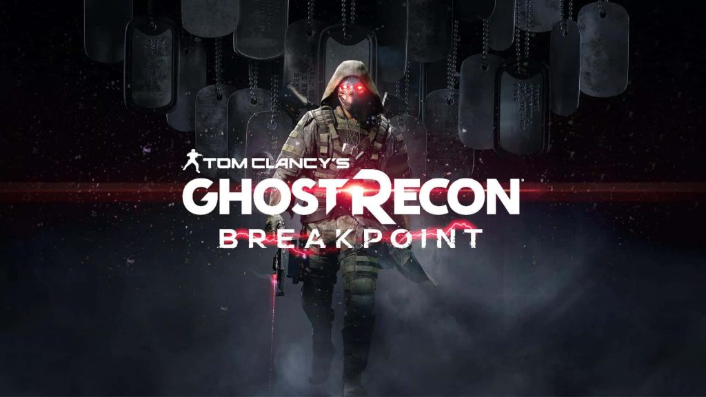 Tom Clancys Ghost Recon Breakpoint soldier with glowing red eyes and laser weapon wallpaper