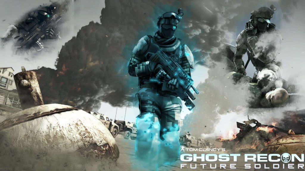 Tom Clancy Ghost Recon Future Soldier wallpaper elite operators futuristic blue camouflage battlefield