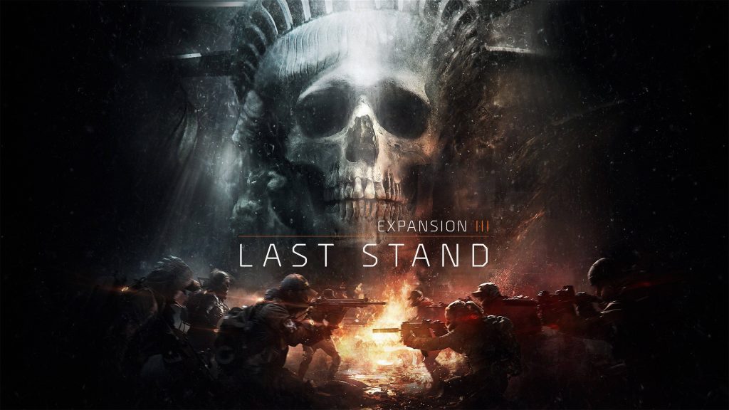 Tom Clancy The Division Last Stand gritty digital art wallpaper soldiers firefight Statue of Liberty skull