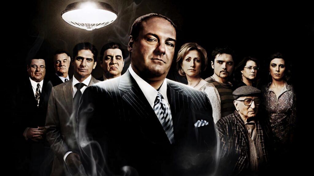 Sopranos Cast Wallpaper: Tony Soprano in Intense TV Drama Scene