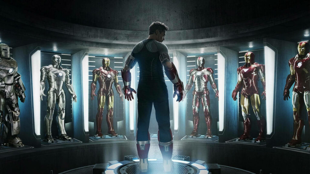 Marvel's Tony Stark: An Incredible Collection of Iron Man Suits in HD Wallpaper
