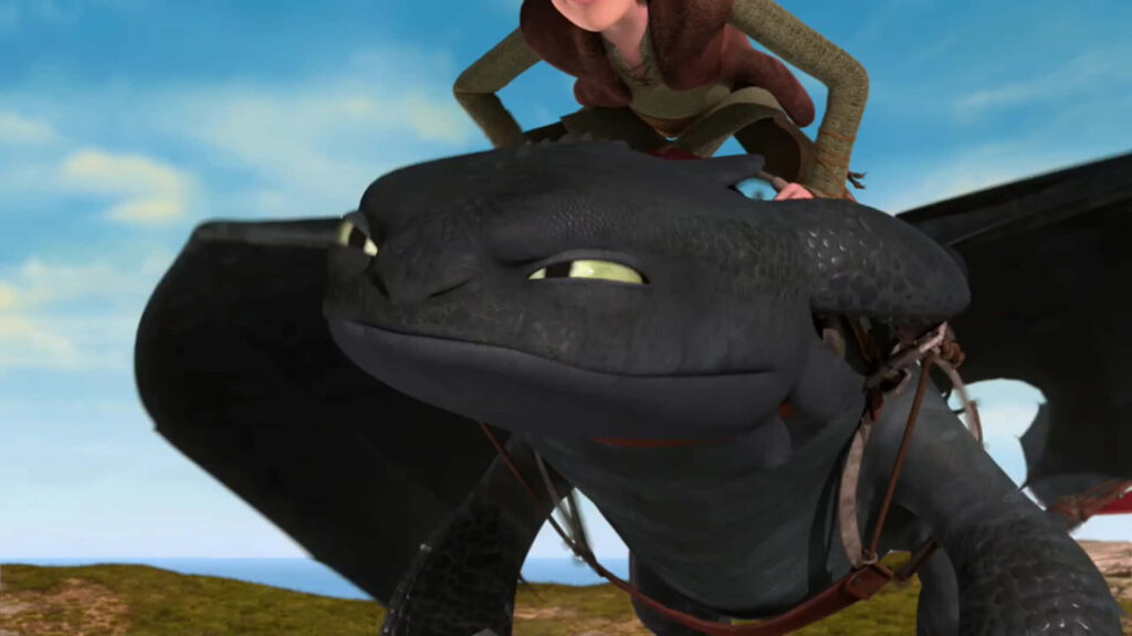 Toothless Soars: Powerful Wallpaper from Dragons: Riders of Berk