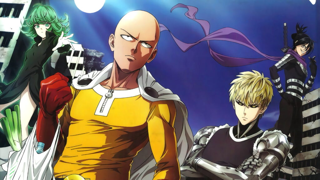 One Punch Man HD Wallpaper: Saitama and Characters in Action