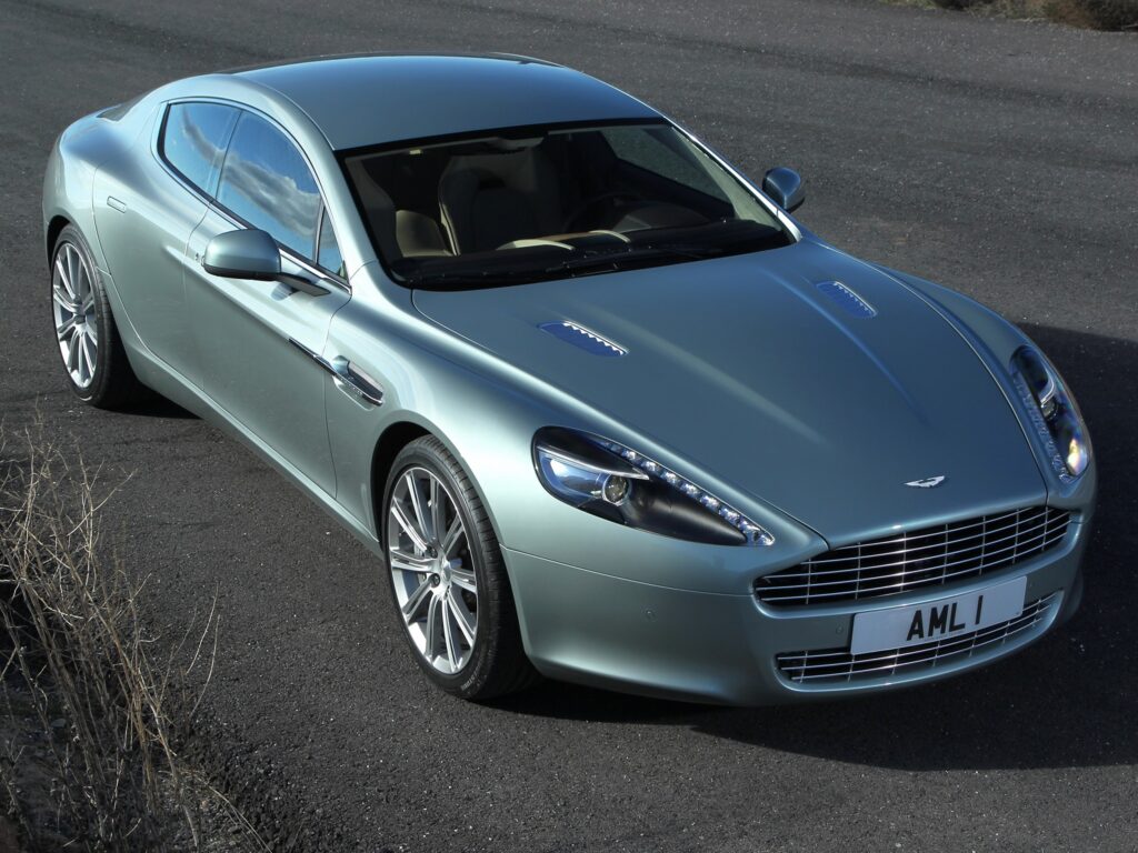2009 Aston Martin Rapide in Sleek Green - Luxurious Top View Wallpaper