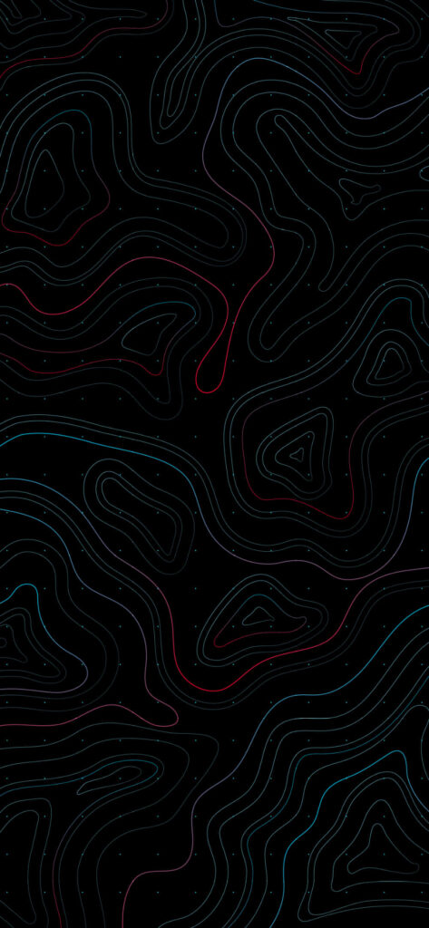 Stunning Topographic Wallpaper: Fluid Blue & Red Design for OLED