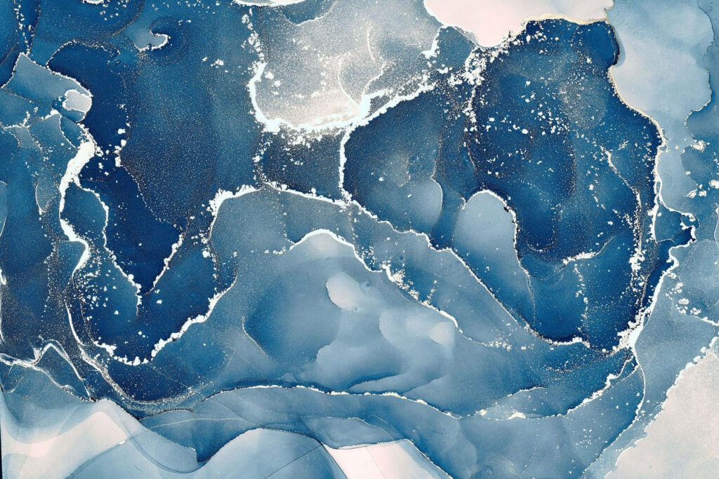 Torn Blue Marble Wallpaper: Intricate Textures & Natural Stone Patterns
