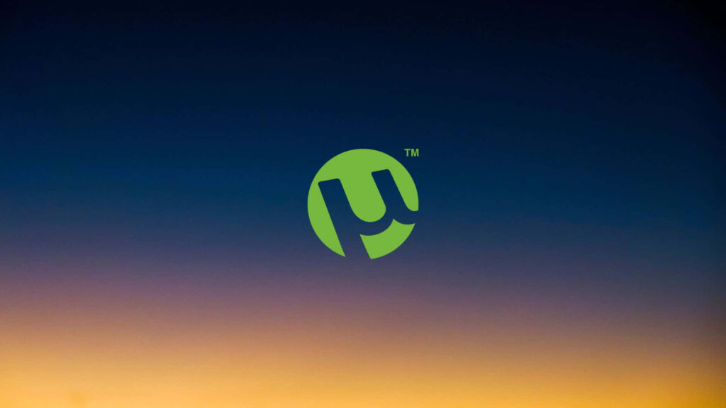 Torrent Logo Shining Amidst a Mesmerizing Light Blend Wallpaper
