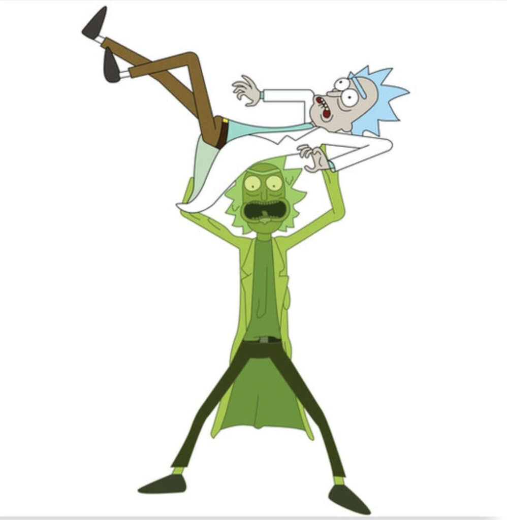 Unforgettable Characters Unleashed: Total Rickall's Vivid and Captivating Poster! Wallpaper