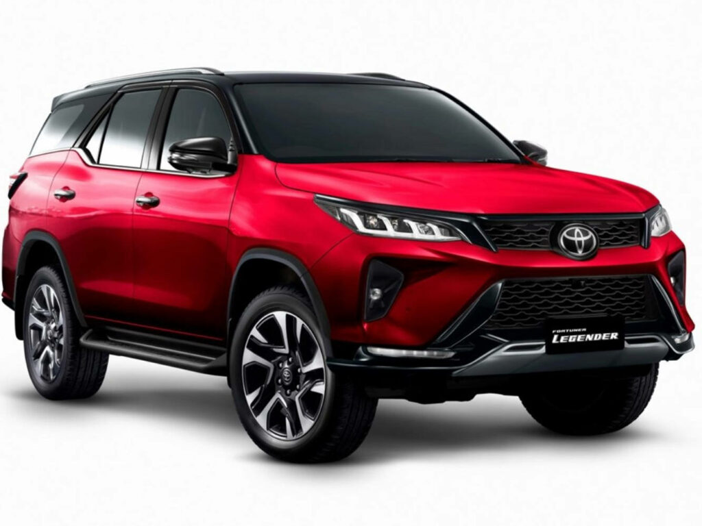 Toyota Fortuner Legender in Emotional Red bold design advanced features dynamic wallpaper background