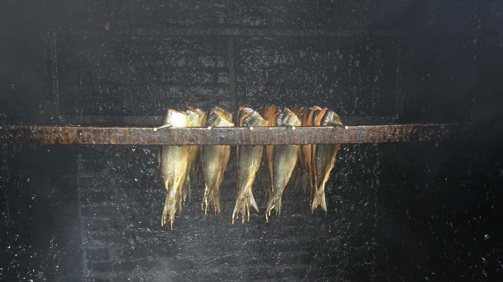 Traditional Boneless Herring Drying Process Wallpaper Background