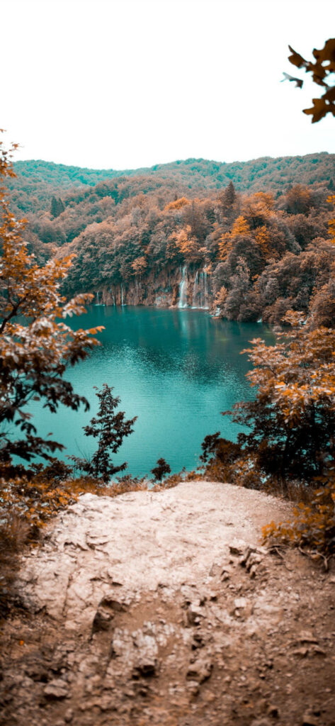 Stunning Lake View with Autumn Foliage – Scenic Wallpaper Background