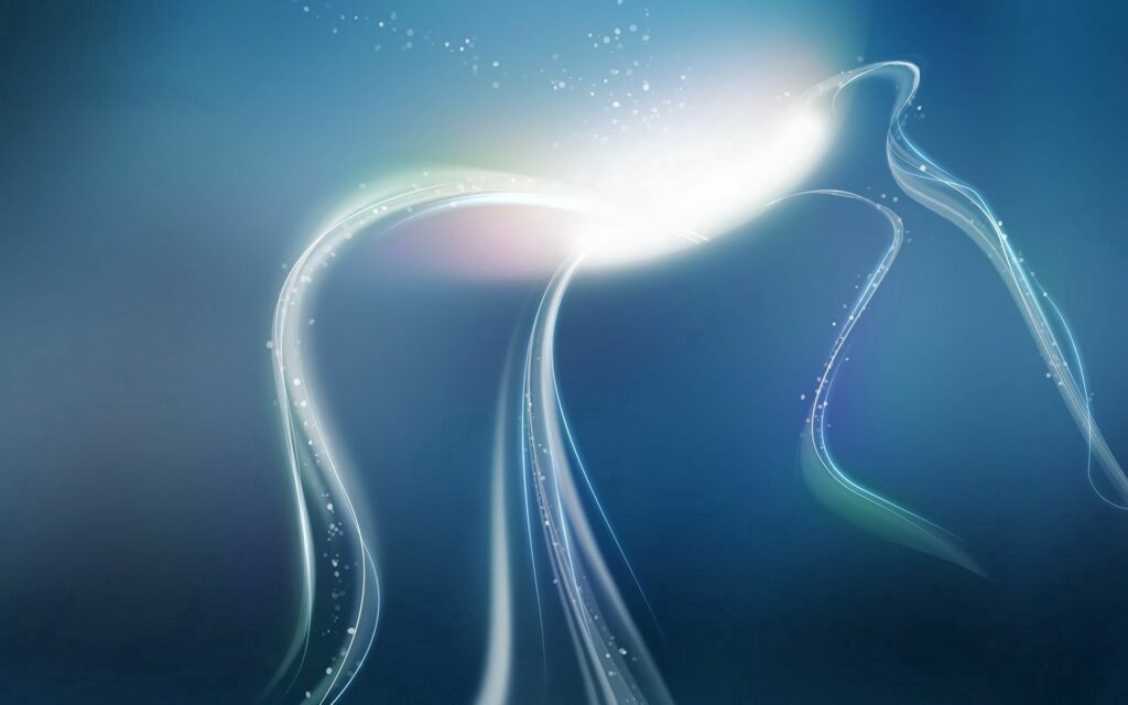 Tranquil Abstract Blue & Gray Wallpaper with Light Accents - 1920x1200