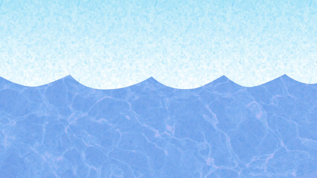 Tranquil Blue Water Wallpaper: Minimalist Design with Wave Patterns