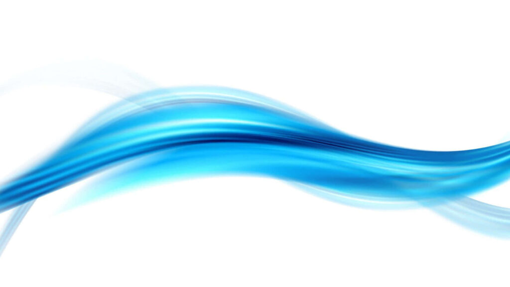 Tranquil Blue Waves Abstract Wallpaper on Clean White Background