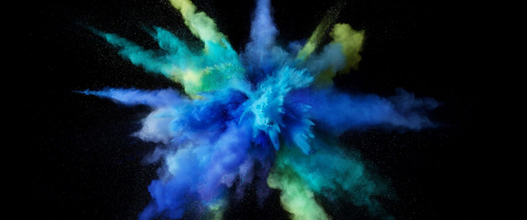 Whirling Hues: Mesmerizing Color Spectrum Dance in Enchanting 3440x1440 HD Wallpaper
