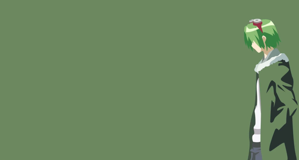 Tranquil Green Wallpaper: Minimalist Design with Character