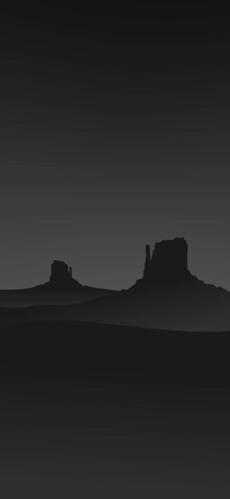 Tranquil Gray Wallpaper with Serene Landscape and Gradient Sky Background