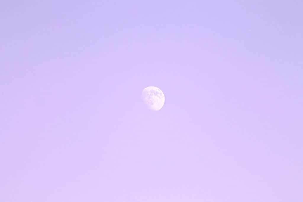 Tranquil Pastel Landscape Wallpaper with Soft Pale Moon Background