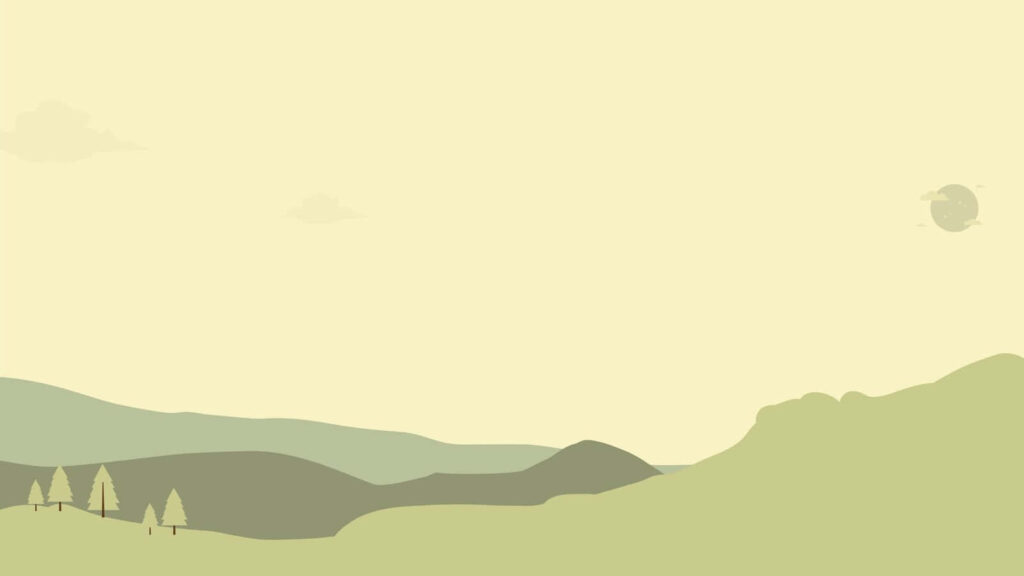 Tranquil Minimalistic Wallpaper: Soft Yellow & Green Landscape