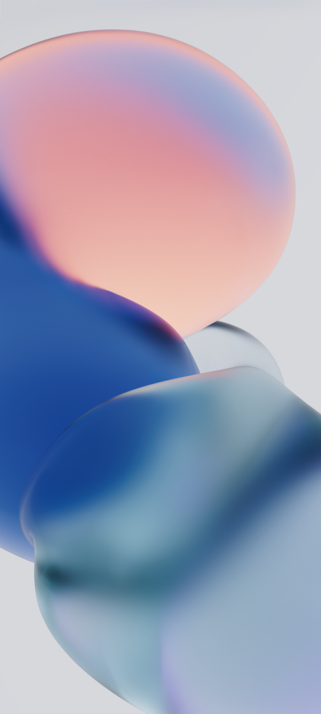 Pastel Abstract Wallpaper: Smooth Blue & Pink Flowing Shapes