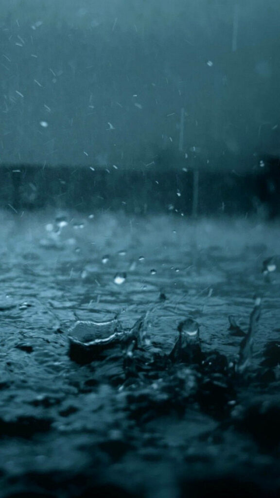 Serene Rainy Landscape: A Captivating iPhone Shot Wallpaper