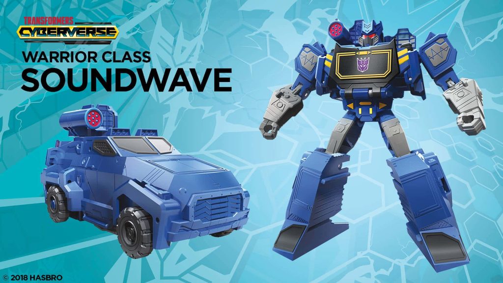 Soundwave Transformers Cyberverse wallpaper Dual blue vehicle and robot form on geometric background