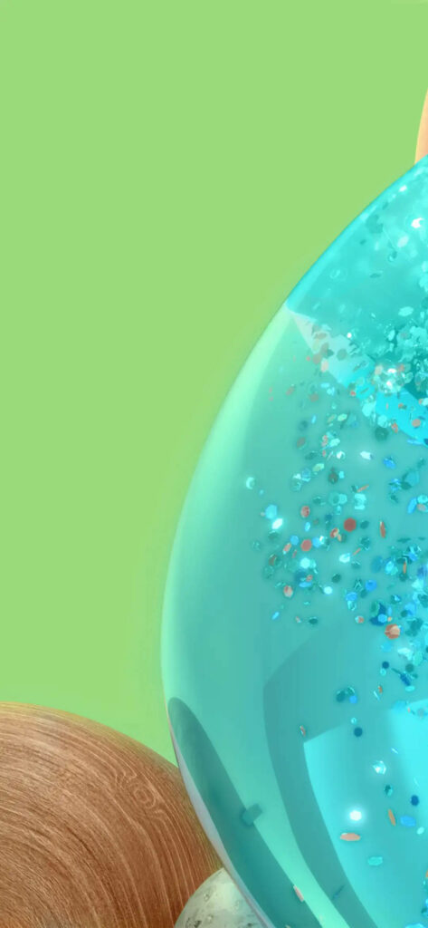 Colorful Confetti Balloon Wallpaper for Samsung A71 - Soft Green Background