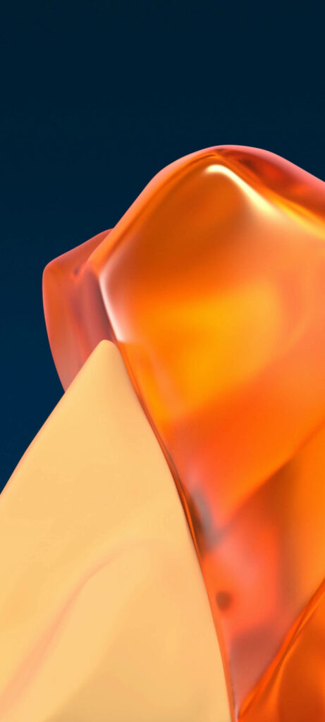 Glowing in the Shadows: Oneplus 9r Radiance Enhanced by Translucent Orange Mount Wallpaper