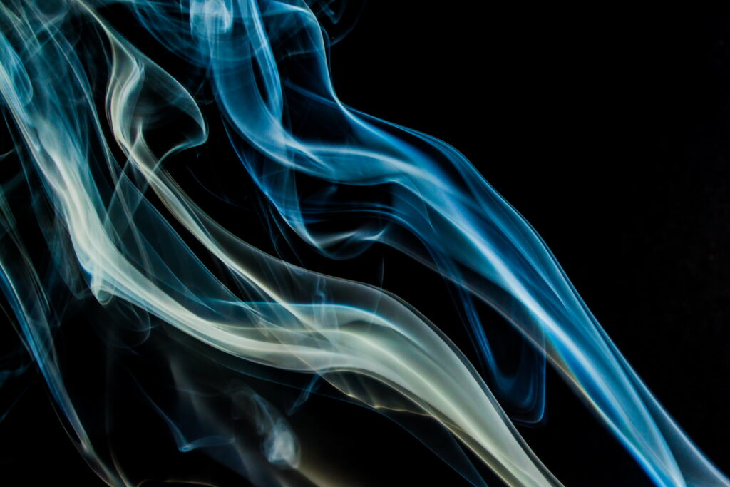Misty Veil: Captivating Black Smoke in Transparent HD Wallpaper