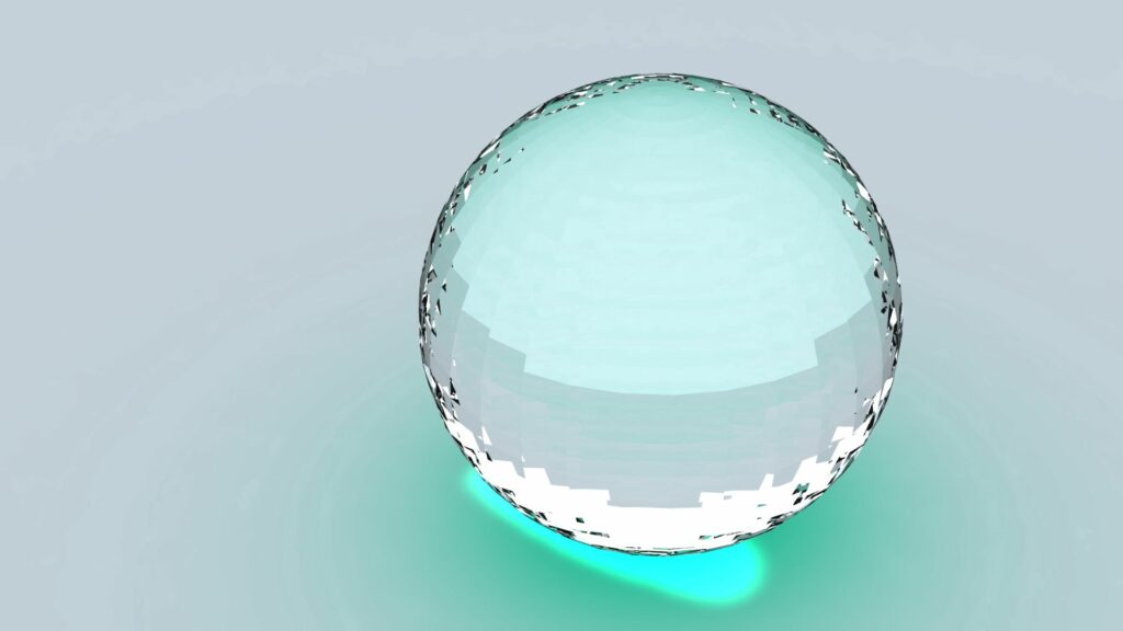 Stunning Glass Ball Wallpaper - Reflective & Tranquil Design