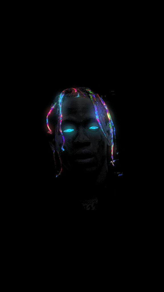 Twilight Rhapsody: HD phone wallpaper featuring Travis Scott's nocturnal allure
