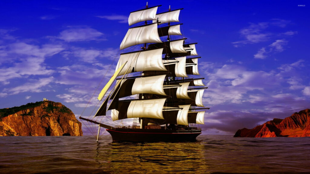 Sailing the High Seas: A Pirate's HD Desktop Playground Wallpaper