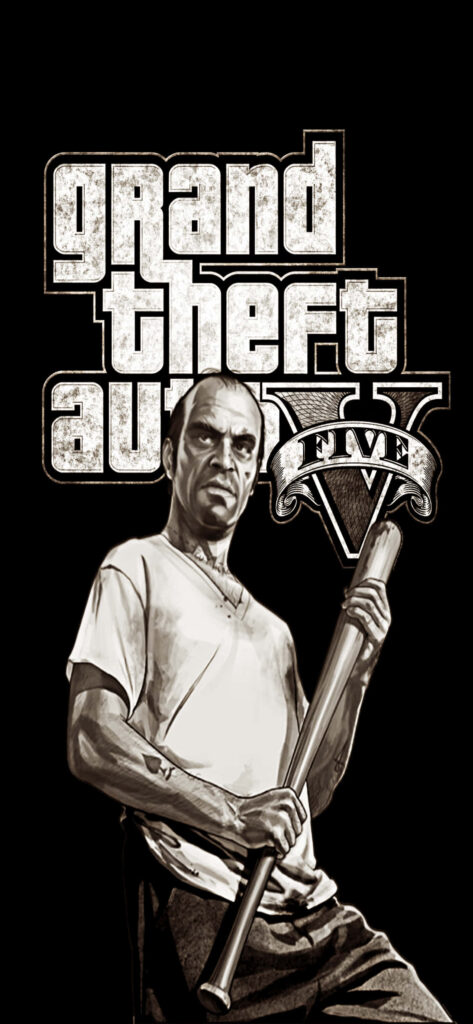 Trevor Philips GTA V Wallpaper: Bold Stance & Iconic Logo