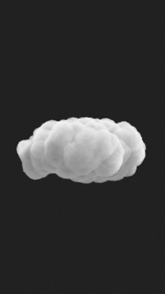 Trippy HD Phone Wallpaper: Fluffy Cloud on Dark Background