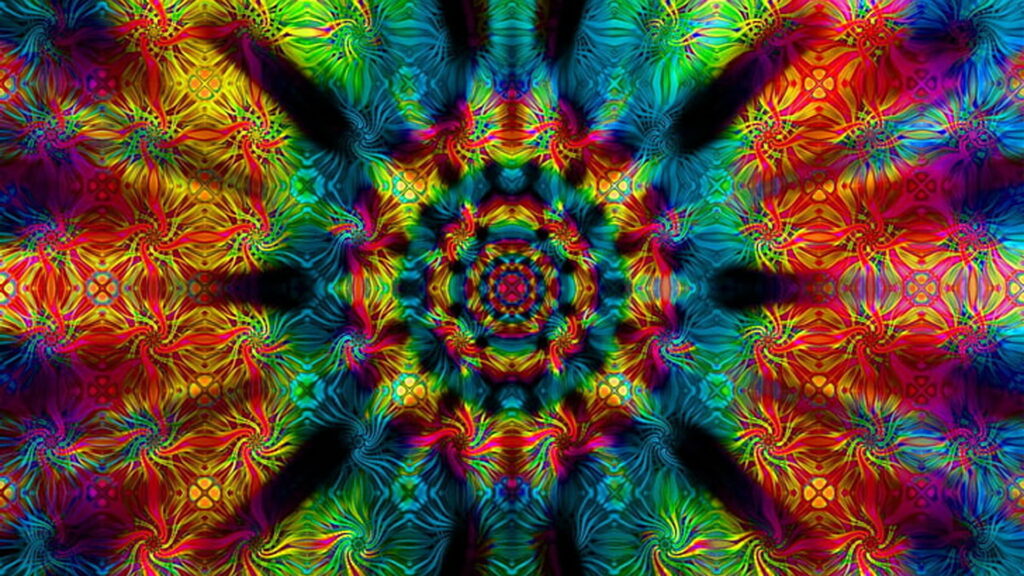 Colorful Shapes in a Trippy Psychedelic Design - HD Wallpaper Background Photo