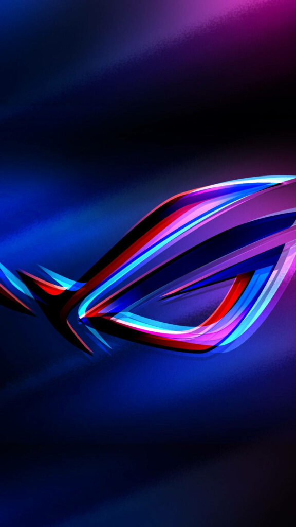 A Psychedelic Rendition: Republic of Gamers (ROG) Logo Takes Center Stage on Samsung Mobile Wallpaper