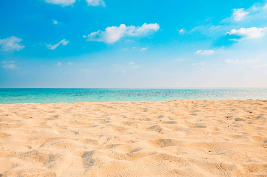 Tropical Beach Paradise Wallpaper: Golden Sands & Turquoise Sea