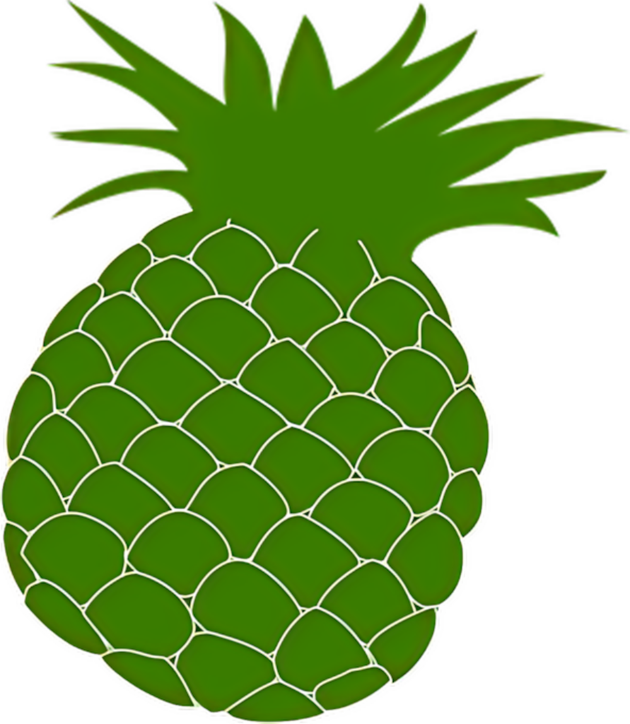 Stylized Green Pineapple Wallpaper: Vibrant Tropical Graphic Design