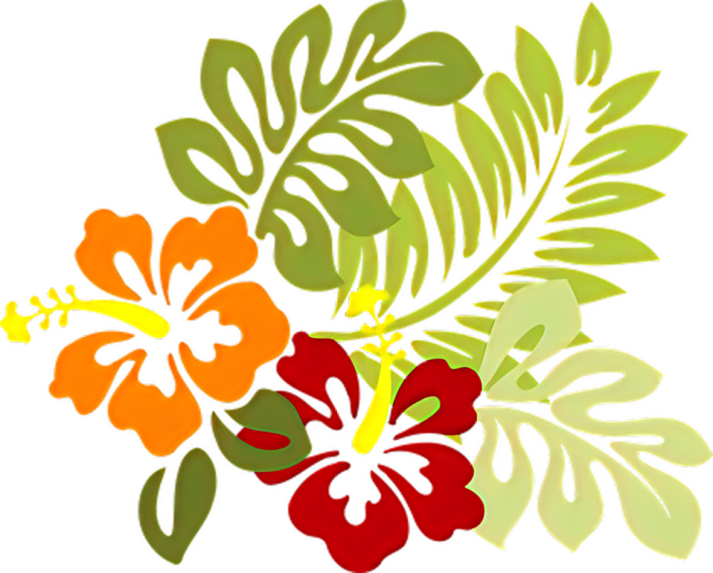 Tropical Paradise Wallpaper: Colorful Vector Flower & Leaf Background