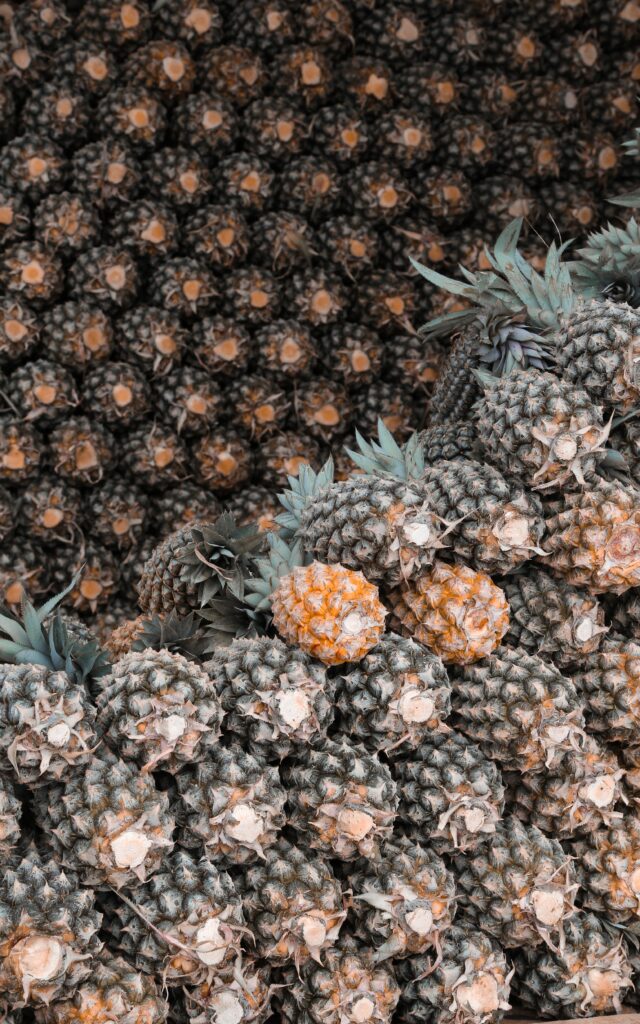 Vibrant Tropical Pineapple Wallpaper for a Fresh, Exotic Background