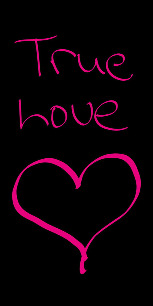 Modern Minimalist True Love Wallpaper with Drippy Heart Design